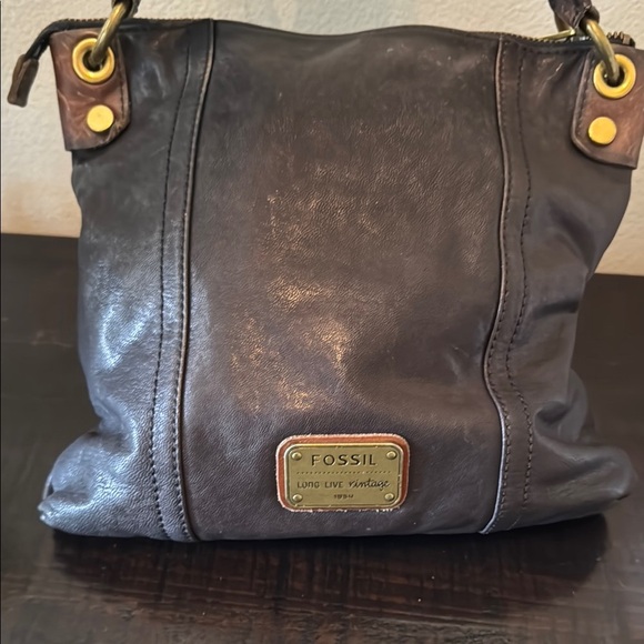 Fossil long live 1954 Elegant Brown Leather Handbag - Picture 2 of 10